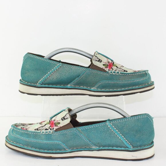 Ariat Western Suede Loafer Slip On Shoe (8.5 US) - Picture 3 of 9